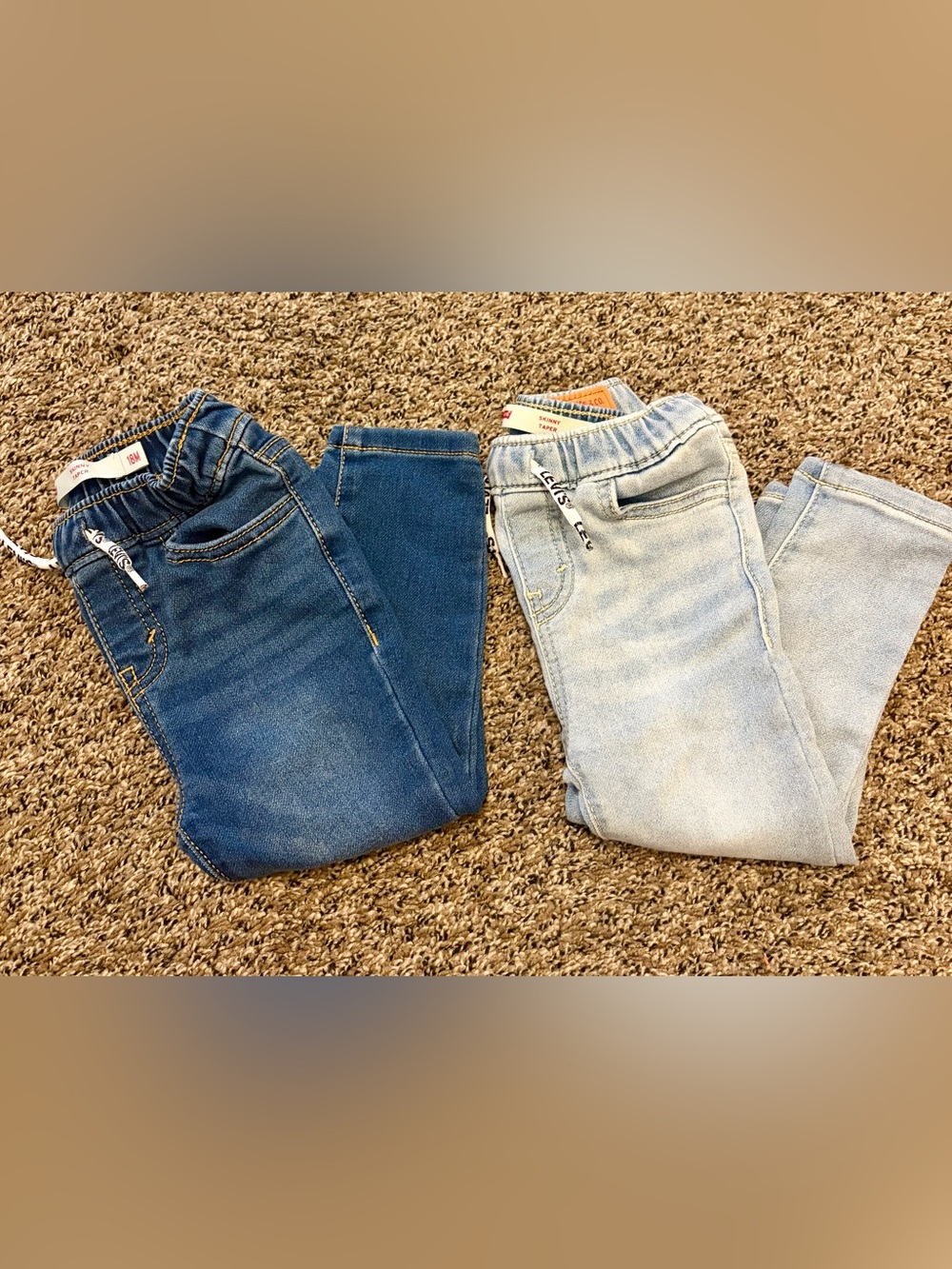 Levi's Baby Jeans in Dark Blue and Light Blue Washes 12-18mos
